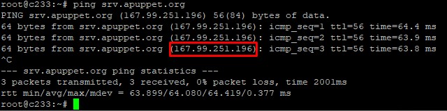 Get IP address by ping